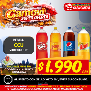 BEBIDA PET 3LT CCU VARIEDAES ORIGINAL