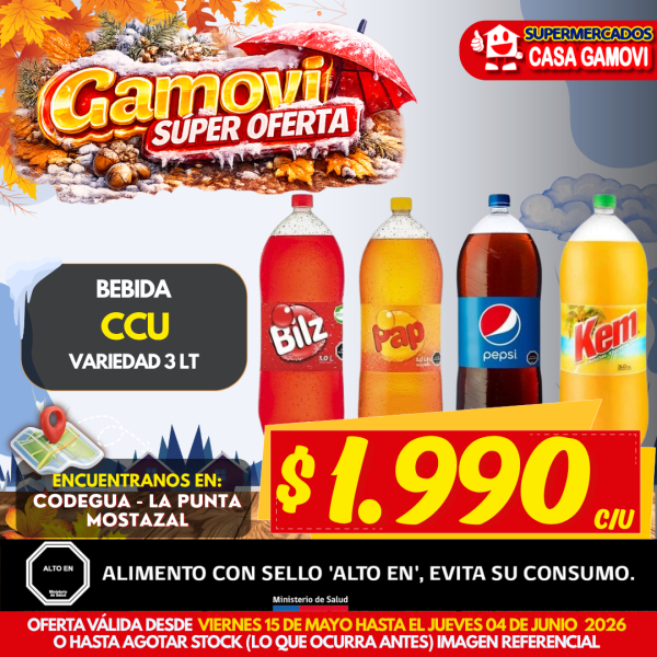 BEBIDA PET 3LT CCU VARIEDAES ORIGINAL