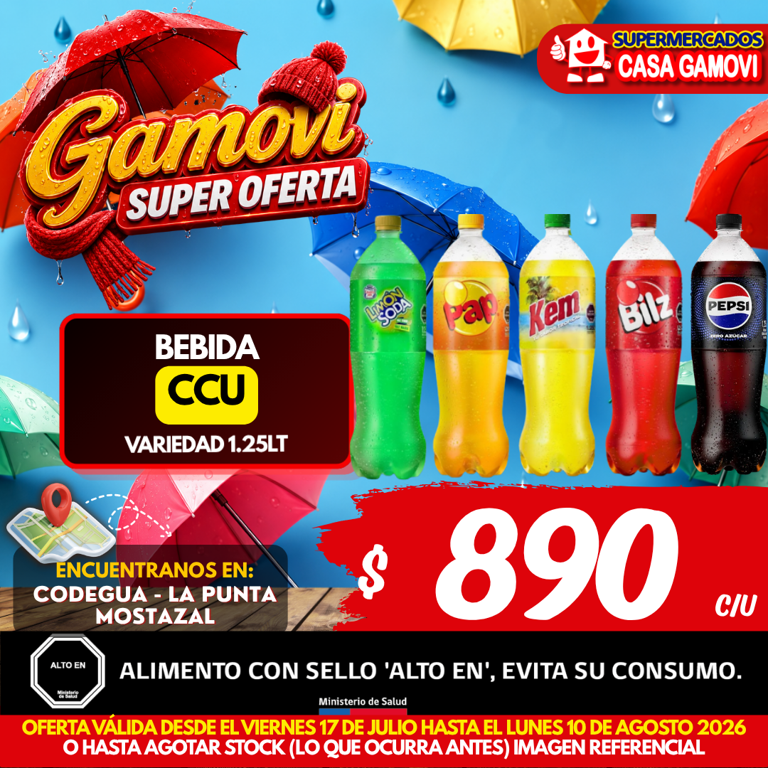 BEBIDAS CCU VARIEDADES 1.25 LITROS - Imagen 1