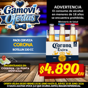 CERVEZA 330CC 4.5GL CORONA