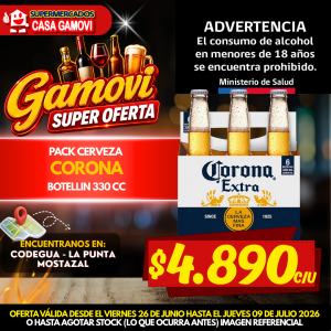 CERVEZA 330CC 4.5GL CORONA