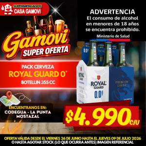 CERVEZA 355CC 5GL ROYAL GUARD GOLDEN LAGER