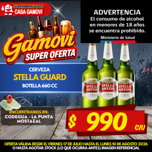 CERVEZA STELLA ARTOIS BOTELLA DE 660 CC