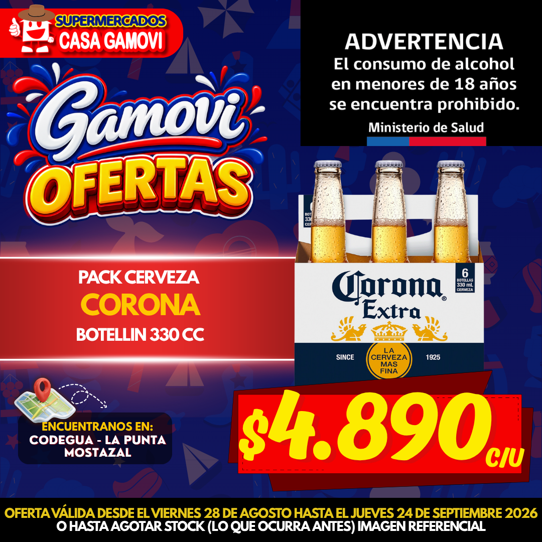 CERVEZA 330CC 4.5GL CORONA - Imagen 1