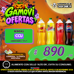 BEBIDAS CCU VARIEDADES 1.25 LITROS